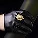 FANSING Mens Jewelry Stainless Steel Gold Lion Head Ring