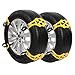 Sanku 2018 Upgraded Snow Tire Chains,Fits for Most Car/SUV/Truck-Set of 8 (Yellow)