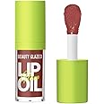 Beauty Glazed Big Brush Head Lip Oil, Ultra-Hydrating & Nourishing, Smooth Glossy Finish Lip Glow Oil, Shiny and Vegan Tinted Lip Gloss, Non-Sticky Formula (1, 107# HUGGING)