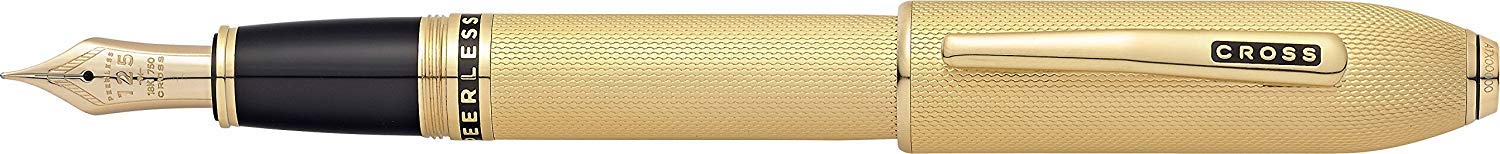 Cross Peerless 125 23 Carat Heavy Gold Plated Fountain Pen with Medium Nib