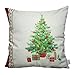 HOSL SD40 Christmas Pillow Covers 18 x 18 Merry Christmas Decorations Christmas Series Blend Linen Throw Pillow Case Decorative Cushion Cover Pillowcase Square 18