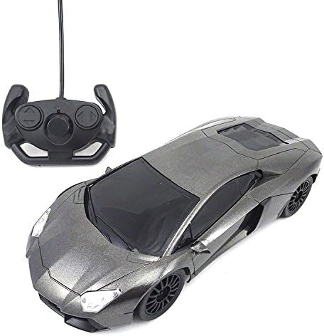 Lamborghini Aventador RC Remote Control Car with LED Head Lights - 1:16 Scale - Silver