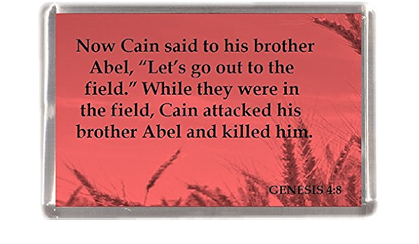 Cain atacó Abel Genesis 4: 8 regalo Souvenir imán para nevera ...