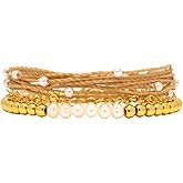 Pura Vida Bracelets Pack Lovely Pearl Style Pack - 3-Piece Boho Bracelet Stack