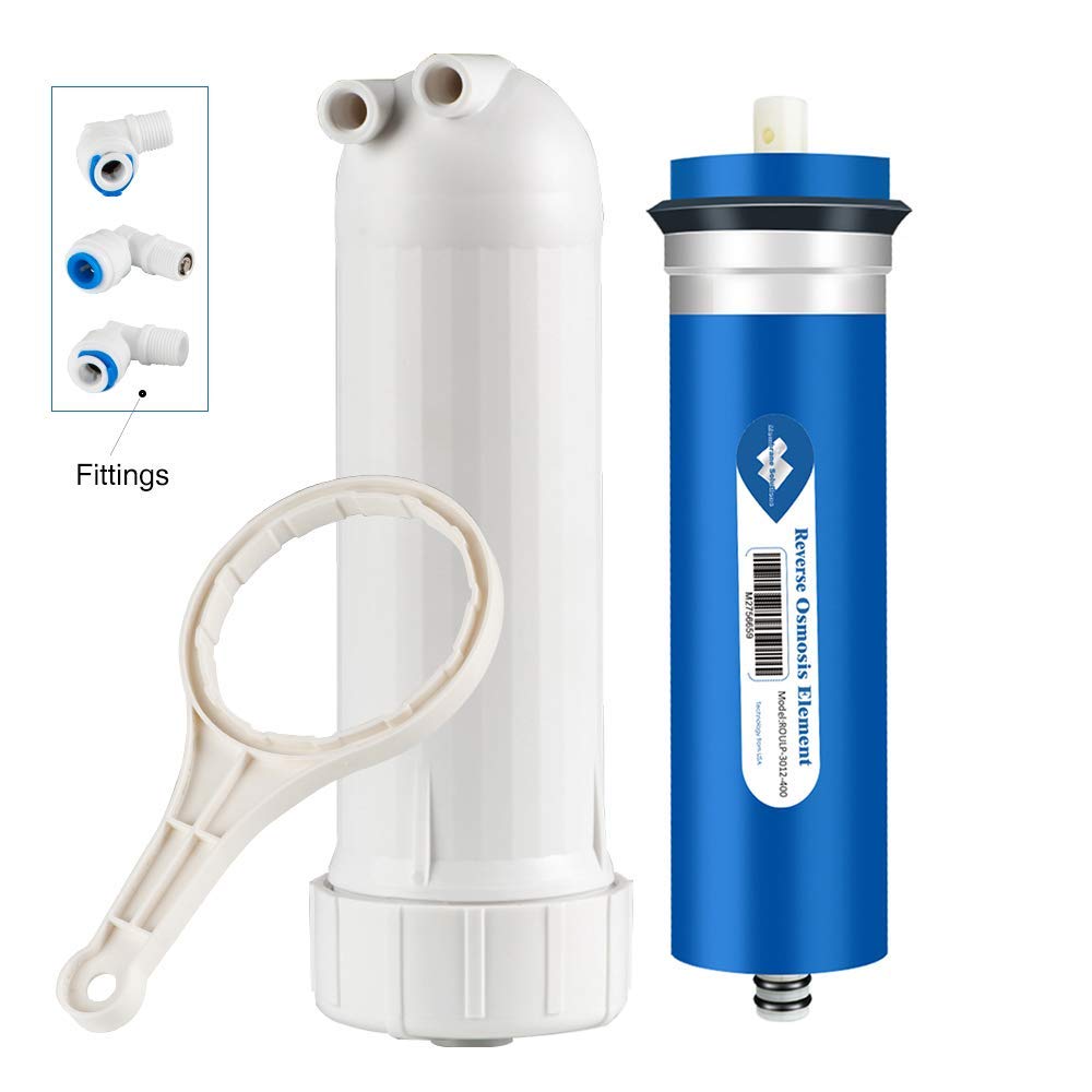 400GPD Home Water RO Filter Reverse Osmosis Membrane Element Replacement with Housing