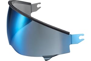 ScorpionEXO Covert 2 Everclear Replacement Optional Drop down SunVisor Anti-Fog Anti-Scratch for Covert 2 Helmets (Blue Mirrored)