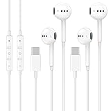 2 Pack USB C Headphones for iPhone 17 16 15, Type C