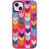 CASETiFY Impact iPhone 14 Plus Case [4X Military Grade Drop Tested / 8.2ft Drop Protection] - Polka Daub Hearts - Bubblegum