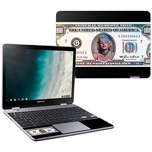 MightySkins Skin for Samsung Chromebook Plus LTE (2018) - Monroe Currency | Protective, Durable, and Unique Vinyl Decal wrap Cover | Easy to Apply, Remove, and Change Styles | Made in The USA - Thumbnail 4
