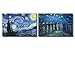 wall26 Starry Night & Over The Rhone River Canvas Prints Set of 2 - Reproduction of Van Gogh/Ready to Hang - 16