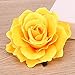 Frcolor Artificial Big Rose Hairpin Hair Clips Brooch for Women Party (Yellow)