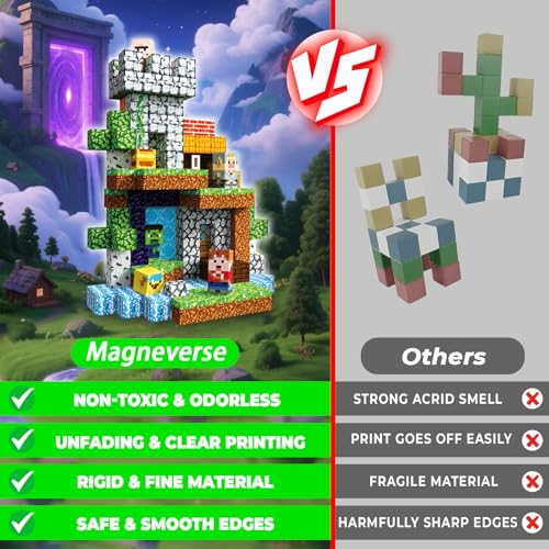 Magneverse 200 Piece Magnetic Construction - Forest Adventure Set - Educational Building Toys 3 4 5 6 7 8 9 Years - Magnetic Blocks Montessori, STEM Gift for Girls and Boys