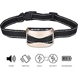 AuAg Bark Collar Adjustable 7 Sensitivity 3 Modes Rechargeable Rainproof No Bark Training Collar Humane Shock Vibration Modes for Small Medium Large Dogs Anti-Bark Collar Lighting Deal until 11 PM