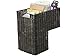 KOUBOO Wicker Step Basket, Dark Brown, Rectangular, 15 in L x 9.5 in W x 15.75 in H, Dual Compartments