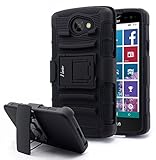 LG Lancet Case, Nagebee - LG Lancet VW820 Heavy Duty Hybrid Armor Dual Layer Rhino Kickstand Belt Clip Holster Combo Rugged Case for LG Lancet VW820 (Holster Combo Black)