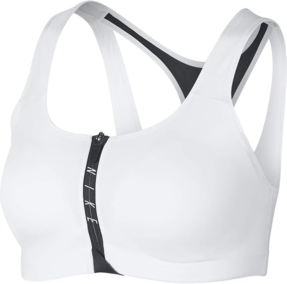 Amazon ナイキ Nike 18 19 シェイプ ジップ スポーツブラ ブラトップ スポブラ ノンワイヤーブラ スポーツウェア ハーフトップ ヨガ ピラティス ランニング ダンス クロストレーニング ランニング ホワイト 日本 サイズ M 胸囲85 90cm 並行輸入品