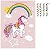 Pin The Horn on The Unicorn Game Birthday Party Favor Games Unicorn Party Supplies Unicorn Gifts,with 60 Horns (1)