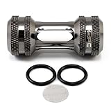 XSPC G1/4" Inline Filter, Black Chrome