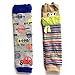 Elesa Miracle 6-pack Baby & Toddler Cozy Soft Leg Warmers, Kneepads, Gift Set for Boys & Girls, Navy, Stripes, Heart-shaped Dots (Boy Set)
