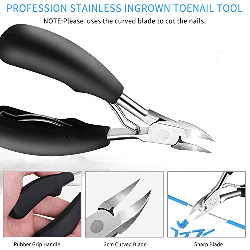 JTIEO 9PCS Toenail Clippers Ingrown Toenail Tool Nail Clippers Ingrown
