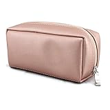 10-Bottle Essential Oil Carrying Case (5ml, 10ml, 15ml) for doterra and Young Living Bottles for Travel Aromatherapy (Metallic) (Rose)