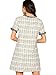 Floerns Women's Tweed Short Sleeve Shift Tunic Dress with Pockets Grey S
