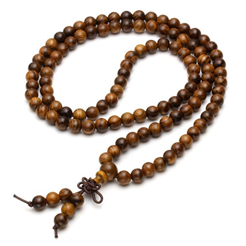 Milakoo 6mm Mala Beads 108 Link Wrist Bracelet/Necklace for Prayer Buddha Meditation Tibetan - Thumbnail 2