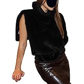 SIAIBIN Faux Fur Vest Puffer Fall Vests Outerwear Fleece Vest Women Fall 2024 Faux Fur Coat Y2k Jackets