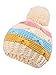 Arctic Paw Kids' Super Chunky Cable Knit Beanie with Yarn Pompom, Red