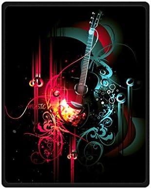 JIUDUIDODO Home Bedding &amp; Wonderful Keep Warm Gifts Independence Day Beautiful Guitar Blanket 40 Inches x 50 Inches Sofa/Bed Used Gift for Family/Friend