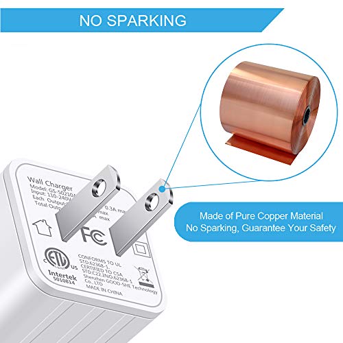 image for KOZOPO Wall Charger Universal Dual USB Port Travel Mobile Phone Fast A