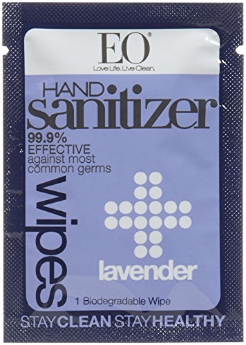 EO Products Sanitizing Hand Wipes - Lavender - Case of 24 - Thumbnail 2
