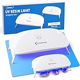 OSBANG 2 Pack UV Light for Resin, Large Size Foldable UV Resin Lamp and Mini Portable UV Lamp, Fast Curing Resin Kits for Jew