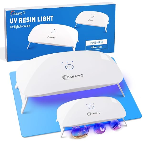 Producto: 2 Pack UV Light For Resin, Large Size Foldable UV Resin Lamp And Mini Portable UV Resin Light, Fast Curing And Light Weight UV Resin Lamp, Resin Kits For