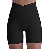 Sunzel Hidden Butt Lifting Scrunch Biker Shorts for Women High Waist Crossover Yoga Gym Workout Shorts with Tummy Control