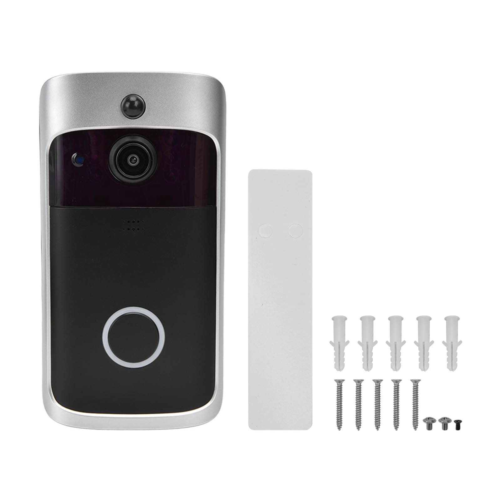 1080P Video Doorbell, V5 Smart WIFI Video Doorbell, HD Video Doorbell 2.4GHz 720P Night Vision Easy Installation Wireless Motion Detection Doorbell for Home