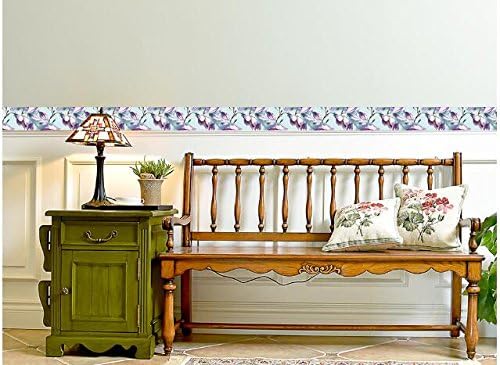 5 sets/Lot PVC Fashion Decoration stickers Kidding Line stickers White Magnolia waistline wall stickers