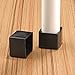 1” x 1” Square Chair Leg Caps, WarmHut 32pcs Black Anti-Slip 1 Inch Chair Leg Floor Protectors Chair Table Bar Stool Leg Covers Furniture Leg Cube Feet