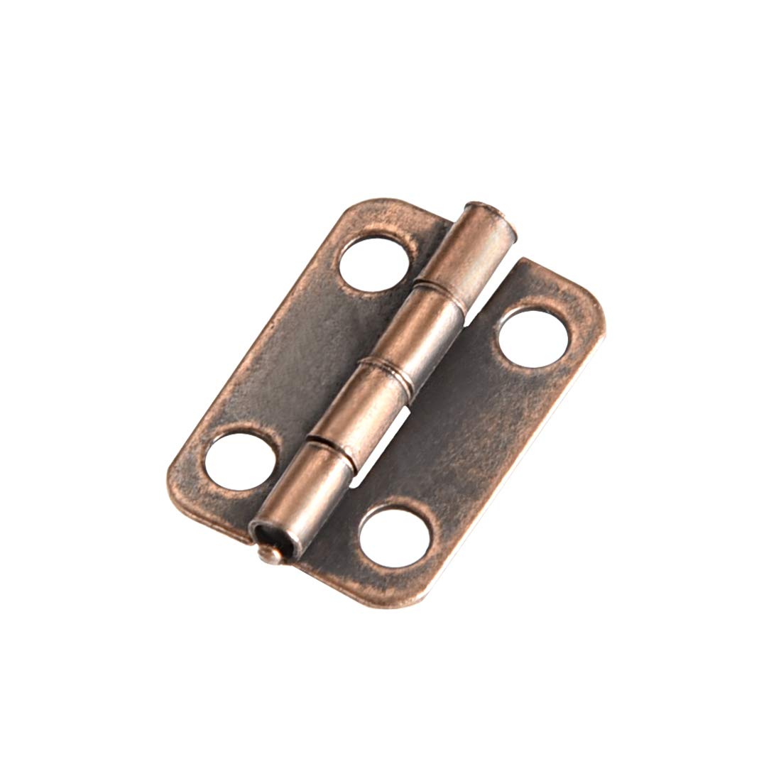sourcing map 0.6" Mini Hinge Jewelry Case Wooden Box Hinges Fittings Antique Bronze 10pcs