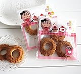 ONOR-Tech 100 PCS Lovely Cute Bowknot OPP Self Adhesive Cookie Bakery Candy Biscuit Roasting Treat Gift DIY Plastic Bag (Lovely Girl)