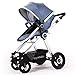 Baby Stroller Bassinet Pram Carriage Stroller - Cynebaby All Terrain Vista City Select Pushchair Stroller Compact Convertible Luxury Strollers add Foot Cover (Mature Blue)