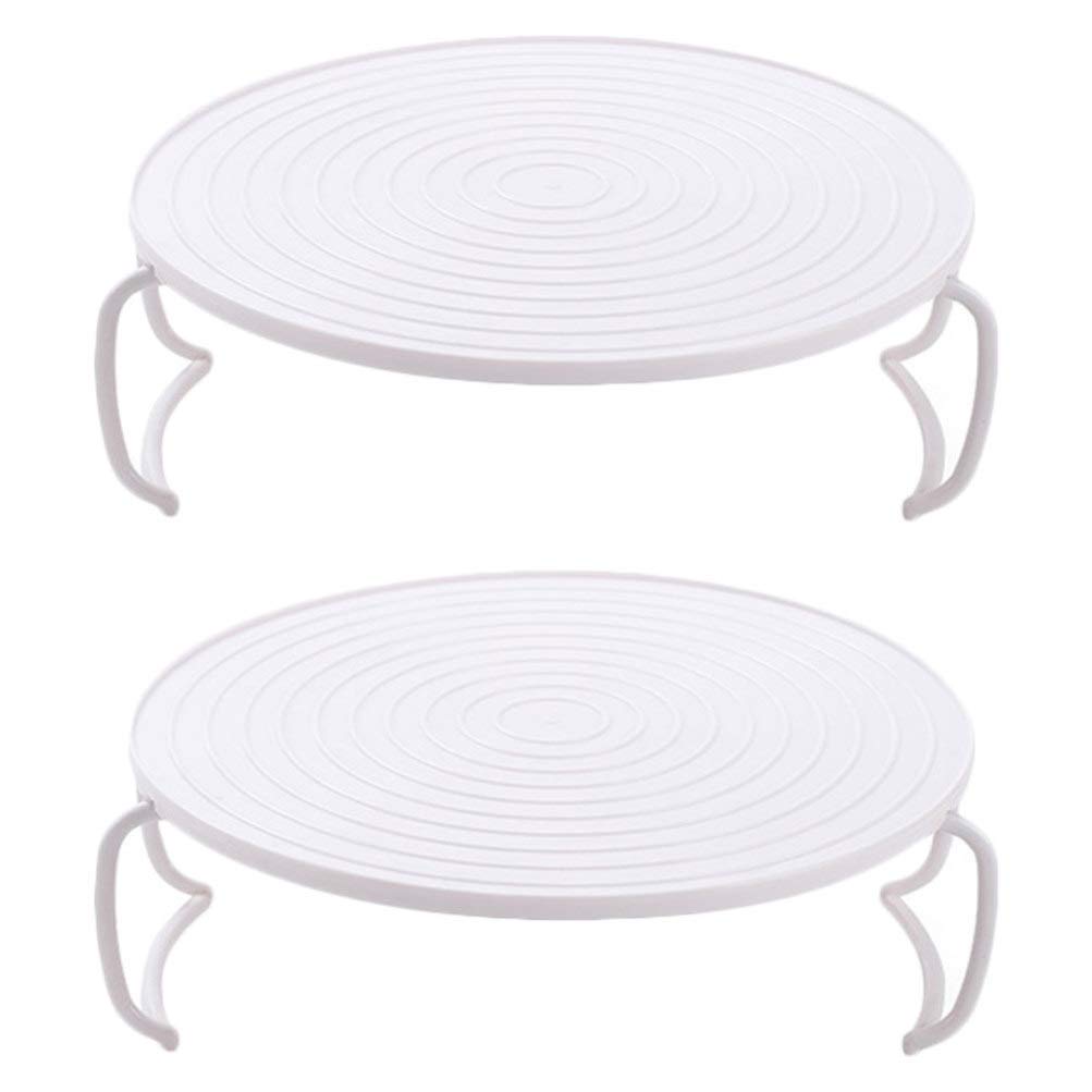 Yardwe 2pcs Microwave Plate Stacker Multi- Functional Microwave Rack Tray with Handle Baking Oven Tray Cooking Equipment Accessories