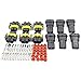 HiseNook 6 Set H8 H11 Male and Female Wiring Harness Socket Wire Connector Adapter for HID Led Headlight Fog Lights