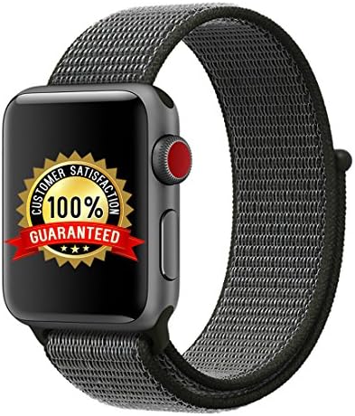 Langte Apple Watch Sport Loop band 42mm with Hook and Loop Fastener Adjustable Closure Wrist Strap Replacement Band for iwatch Apple Watch Series 3 /2 / 1,Dark Olive