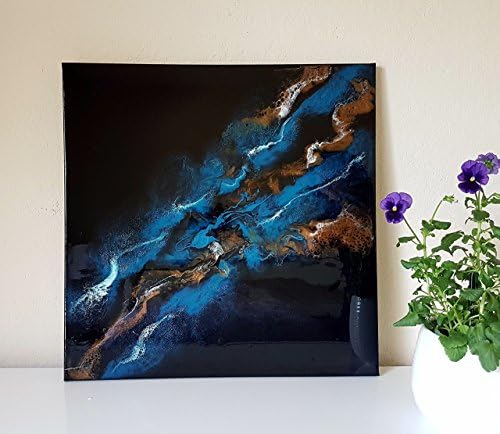 Original Resin Art Work 20×20 in, Resin painting, Contemporary art, Modern art, Resin art on canvas, Handmade painting, Original wall painting