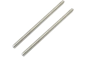 Beduan Stainless Steel 3/8" Thread Fully Threaded Rod 12" Length Long Threaded Screw (3/8"-16,Pack of 2)