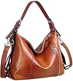 Heshe Vintage Women’s Leather Shoulder Handbags Totes Top Handle Bags Cross Body Bag Satchel Handbag Ladies Purses