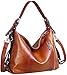 Heshe Vintage Women’s Leather Shoulder Handbags Totes Top Handle Bags Cross Body Bag Satchel Handbag Ladies Purses