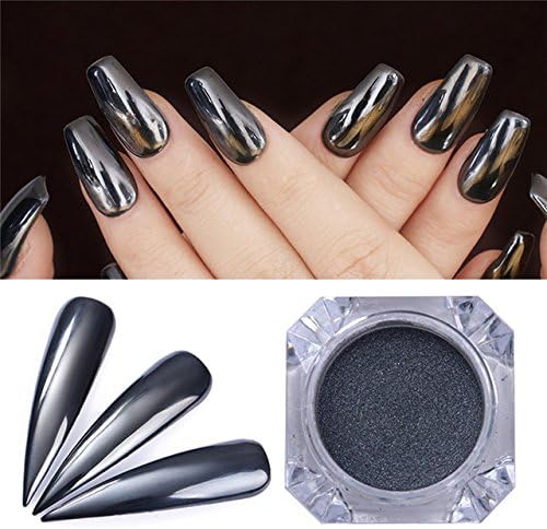 Torque Traders Mirror Nail Glitter UV Gel Polish Shimmer Chrome Pigment Powder Dust Glitters for Dipping Manicure (Standard)