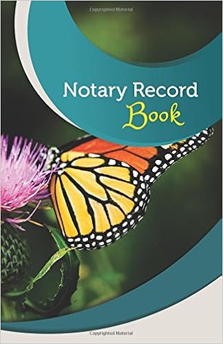 Notary Record Book 50 Pages 55 X 85 Monarch Butterfly - 